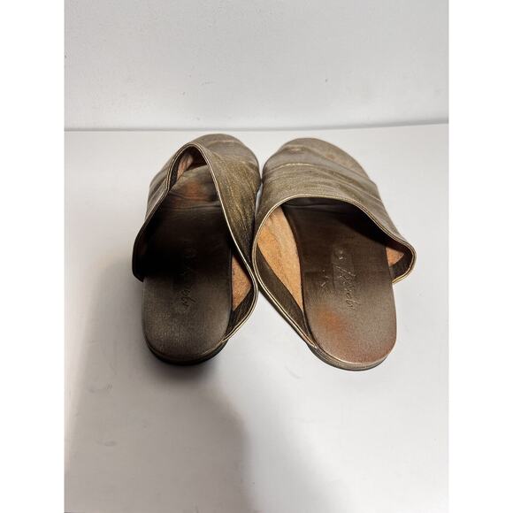 Marsell EUC Metallic Leather Arsella Flip Flop Flat Sandal Size 37 EU 7 US $765 - Picture 6 of 7